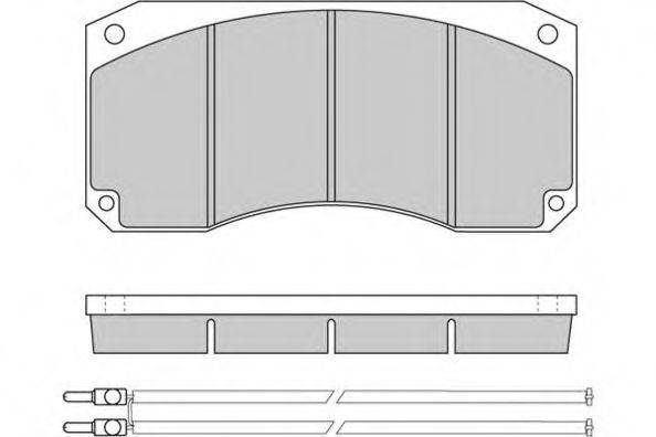 E.T.F. 125256 Комплект гальмівних колодок, дискове гальмо