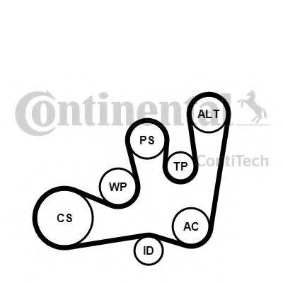 CONTITECH 6PK1642K1 Полікліновий ремінний комплект