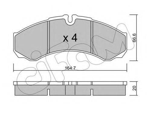 CIFAM 8222126 Комплект гальмівних колодок, дискове гальмо