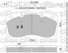 CIFAM 8222683K Комплект гальмівних колодок, дискове гальмо