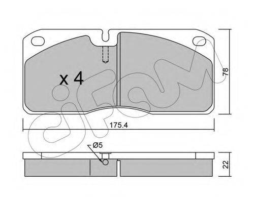 CIFAM 8222690 Комплект гальмівних колодок, дискове гальмо