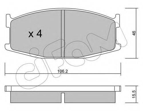 CIFAM 8224680 Комплект гальмівних колодок, дискове гальмо