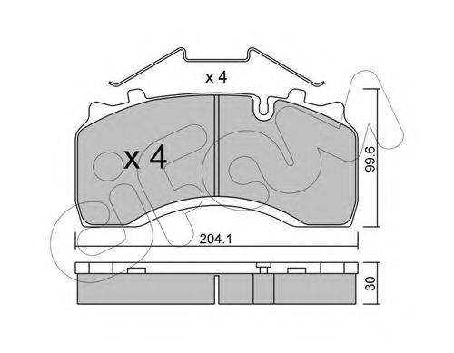 CIFAM 8225900 Комплект гальмівних колодок, дискове гальмо