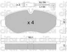 CIFAM 8226710K Комплект гальмівних колодок, дискове гальмо