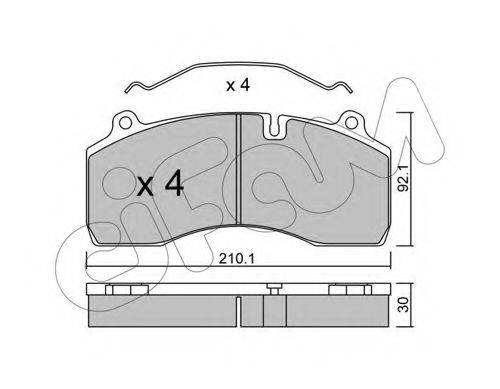 CIFAM 8228070 Комплект гальмівних колодок, дискове гальмо