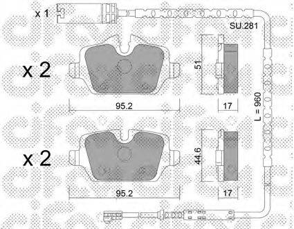 CIFAM 8226411K Комплект гальмівних колодок, дискове гальмо