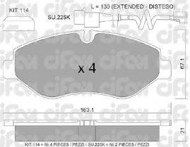 CIFAM 8226712K Комплект гальмівних колодок, дискове гальмо