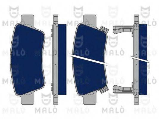 MALO 1050036 Комплект гальмівних колодок, дискове гальмо