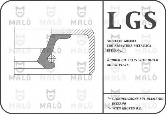 MALO 13156 Кільце ущільнювача, ступиця колеса