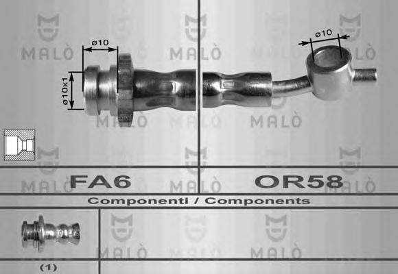 MALO 80091 Гальмівний шланг