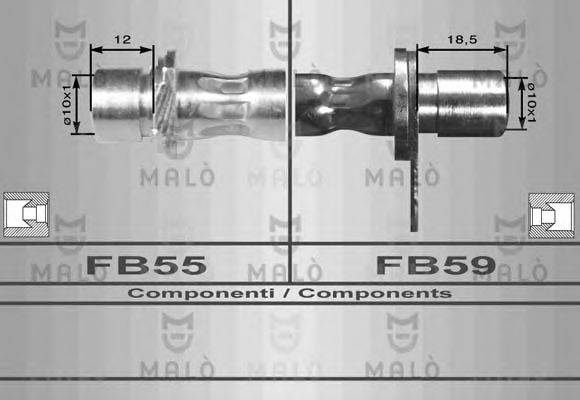 MALO 80129 Гальмівний шланг