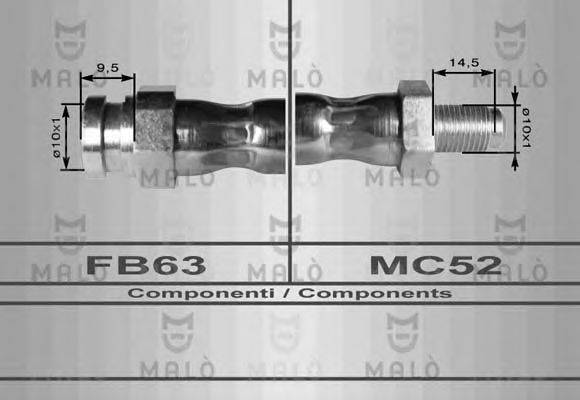 MALO 80154 Гальмівний шланг