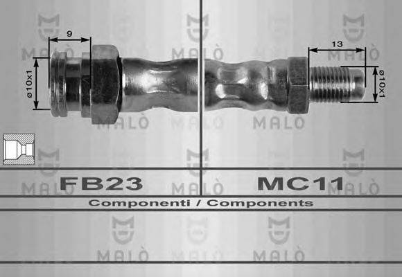 MALO 80186 Гальмівний шланг