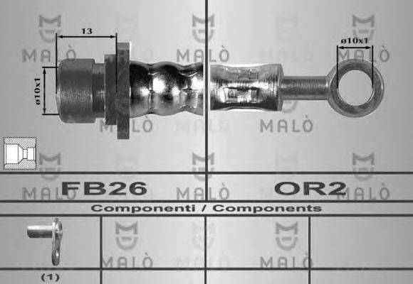 MALO 80461 Гальмівний шланг