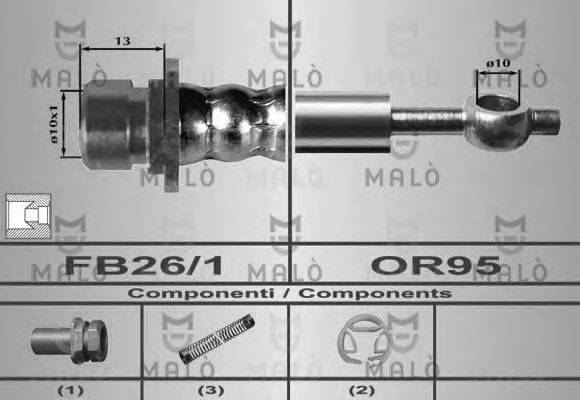 MALO 80538 Гальмівний шланг