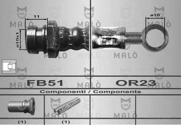 MALO 80606 Гальмівний шланг