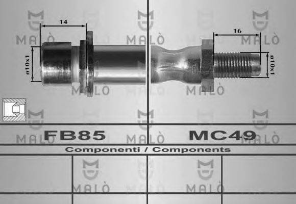 MALO 80607 Гальмівний шланг