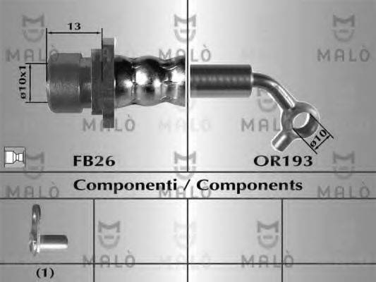 MALO 80669 Гальмівний шланг