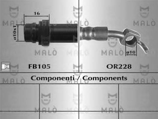 MALO 80710 Гальмівний шланг