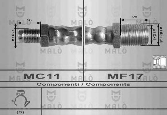 MALO 8621 Гальмівний шланг