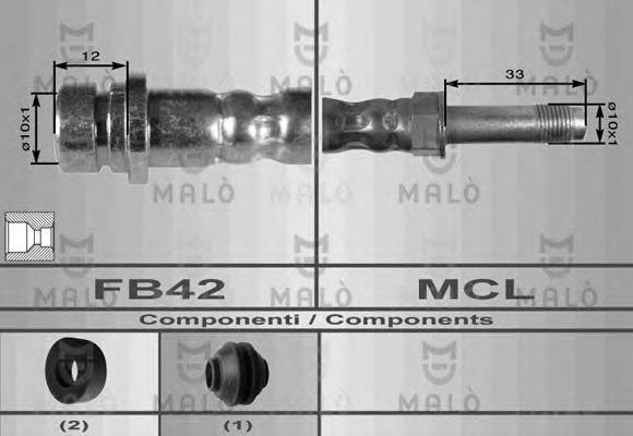 MALO 8645 Гальмівний шланг