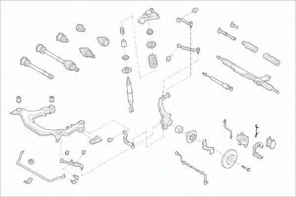 SACHS VWPASSAFS033 Рульове управління; Підвіска колеса