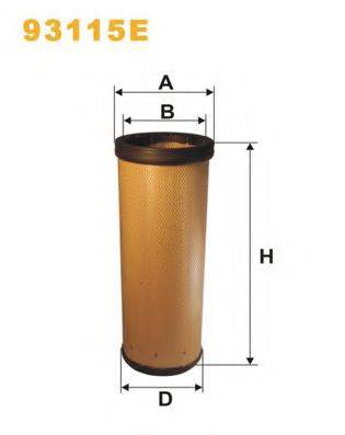 WIX FILTERS 93115E Повітряний фільтр