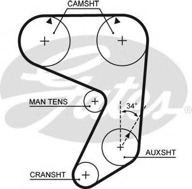 GATES 5005 Ремінь ГРМ