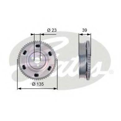 GATES TVD1076 Ремінний шків, колінчастий вал
