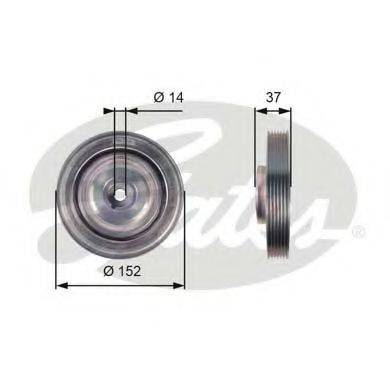 GATES TVD1087 Ремінний шків, колінчастий вал