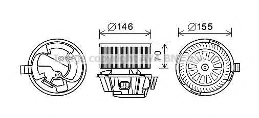 PRASCO DN8384 Електродвигун, вентиляція салону