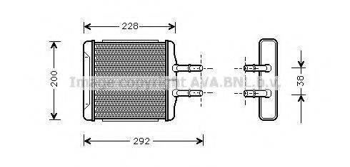 PRASCO DW6027 Теплообмінник, опалення салону