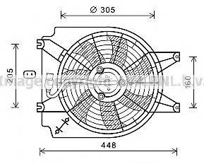PRASCO KA7532 Вентилятор, охолодження двигуна