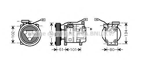 PRASCO MZK207 Компресор, кондиціонер