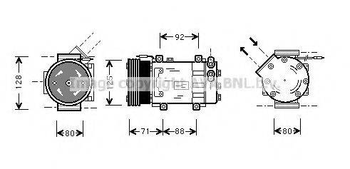 PRASCO RTK127 Компресор, кондиціонер