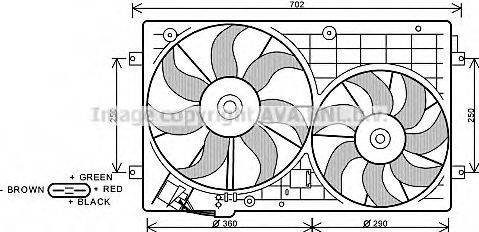 PRASCO VW7528 Вентилятор, охолодження двигуна