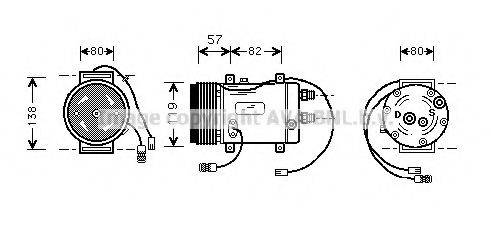 PRASCO AIK008 Компресор, кондиціонер