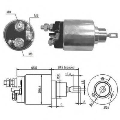 HOFFER 6646035 Тягове реле, стартер