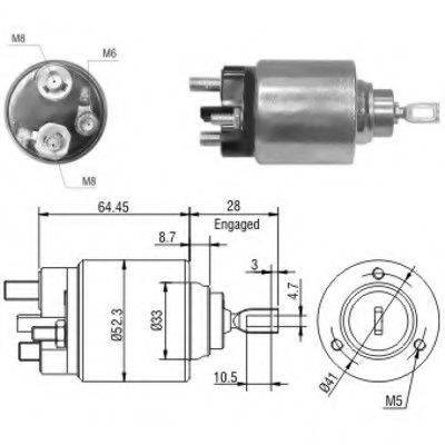 HOFFER 6646040 Тягове реле, стартер