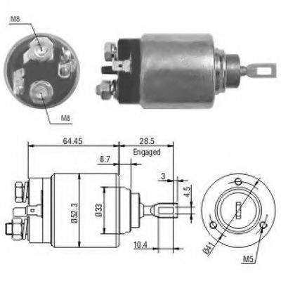 HOFFER 6646071 Тягове реле, стартер