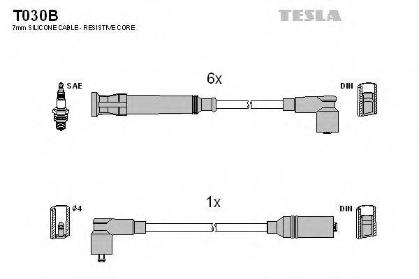 TESLA T030B Комплект дротів запалювання