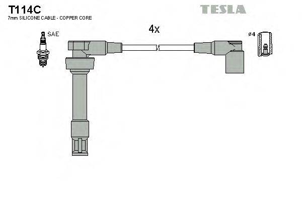 TESLA T114C Комплект дротів запалювання