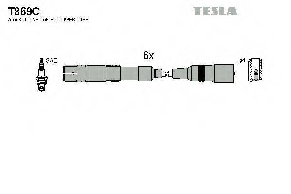 TESLA T869C Комплект дротів запалювання