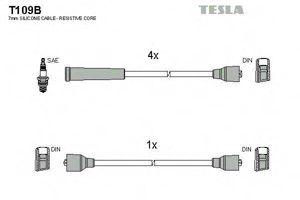 TESLA T109B Комплект дротів запалювання