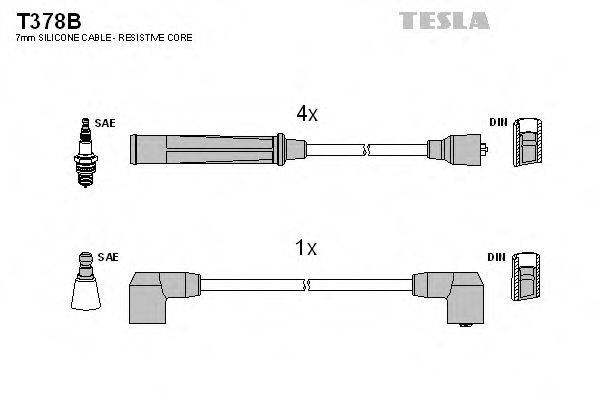 TESLA T378B Комплект дротів запалювання