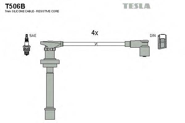 TESLA T506B Комплект дротів запалювання