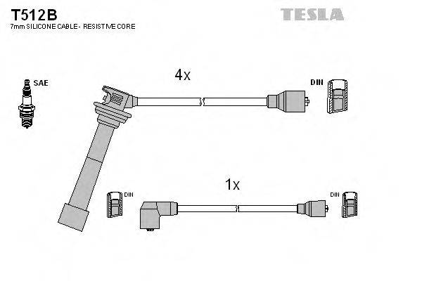 TESLA T512B Комплект дротів запалювання