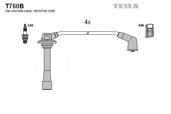 TESLA T760B Комплект дротів запалювання