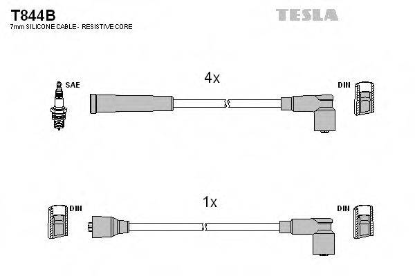 TESLA T844B Комплект дротів запалювання