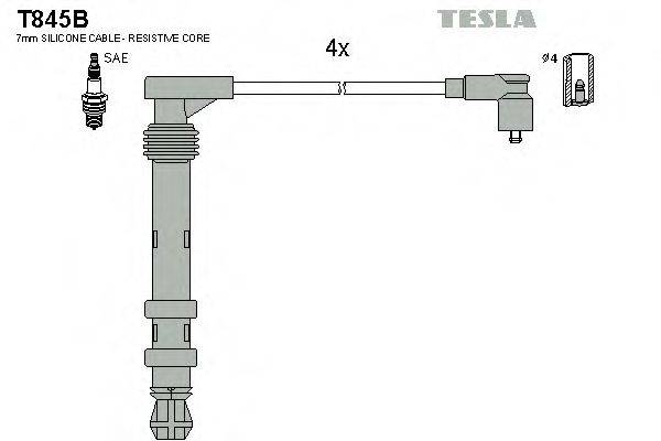 TESLA T845B Комплект дротів запалювання